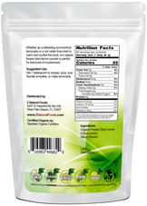 Back of the bag image of Lemon Powder - Organic Freeze Dried 1 lb