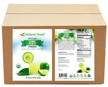 Photo of front and back label image of Lime Juice Powder - Organic in bulk
