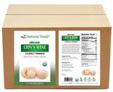 Lion's Mane Mushroom Extract Powder - Organic front and back label image in bulk