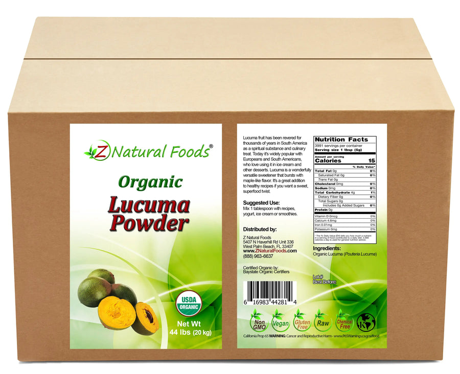 Front and back label image of Lucuma Powder - Organic in bulk