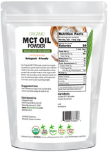 Back of the bag image of MCT Oil Powder - Organic 1 lb