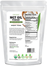 Back of the bag image of MCT Oil Powder - Organic 1 lb