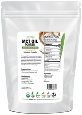 Back of the bag image of MCT Oil Powder - Organic 5 lb