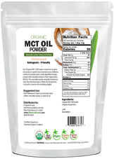 Back of the bag image of MCT Oil Powder - Organic 5 lb