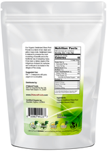 Back of the bag image of Maca Root Gelatinized Powder - Organic 5 lb