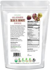Back of the bag image of Maca Root Gelatinized Powder - Organic 5 lb