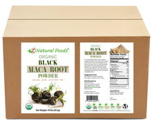 Photo of front and back label image of Maca Root Powder (Black) - Organic in bulk