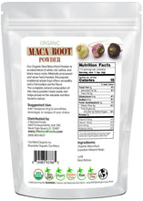Maca Root Powder - Organic Raw back of the bag image 1 lb