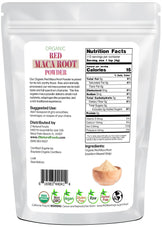 Back of the bag image of Maca Root Powder (Red) - Organic Raw 1 lb 