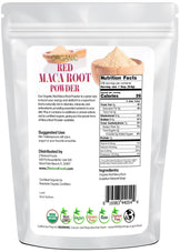 Back of the bag image of Maca Root Powder (Red) - Organic Raw 5 lb