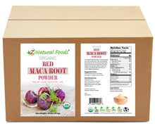 Front and back label image of Maca Root Powder (Red) - Organic Raw in bulk
