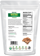 Maitake Mushroom Powder - Organic back of the bag image 1 lb
