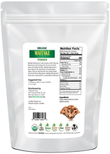 Maitake Mushroom Powder - Organic back of the bag image 5 lb