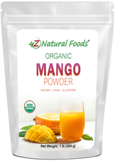 Organic Mango Powder front of the bag image 1 lb