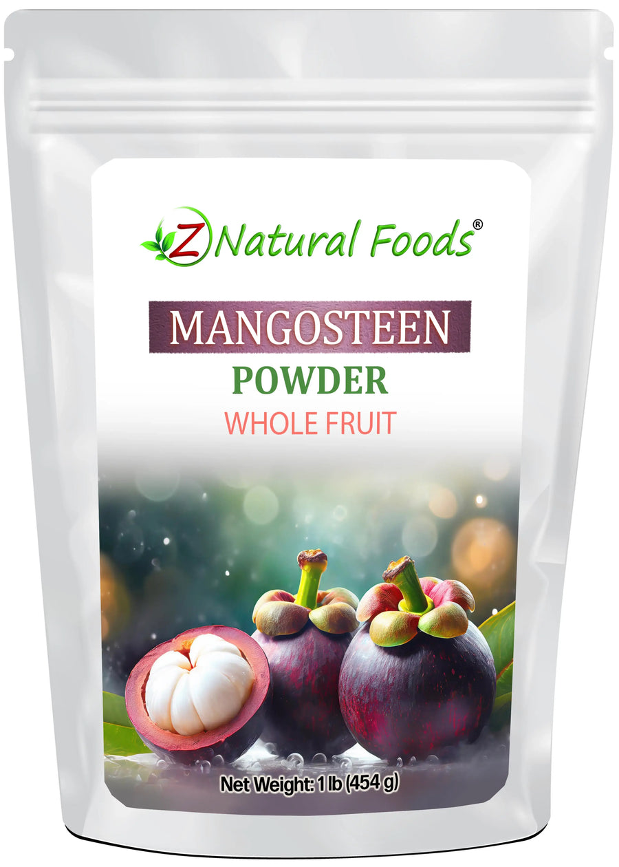 Mangosteen fruit powder front of the bag image 1 lb