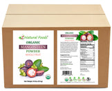 Mangosteen Fruit Powder - Organic front and back label image in bulk