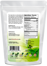 Maqui Berry Powder - Organic Freeze Dried back of the bag image 1 lb