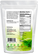 Maqui berry powder organic freeze dried back of the bag image in 1 lb