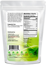 Maqui berry powder organic freeze dried back of the bag image in 5 lb