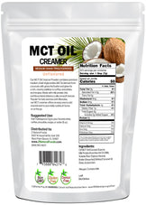 Back of the bag image for MCT Oil Creamer in 5 lb
