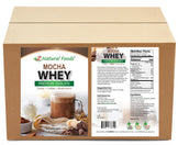 Image of front and back label of Mocha Whey Protein Isolate in bulk