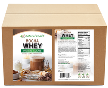 Front and back label Image of Mocha Whey Protein Isolate in bulk