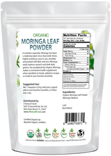 Back of the bag image for Moringa Leaf Powder - Organic 1 lb