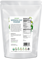Back of the bag image for Moringa Leaf Powder - Organic 5 lb