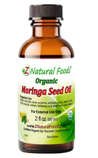 Two ounce jar of Moringa Seed Oil - Organic from Z Natural Foods 2 oz 