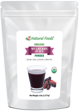 Photo of front of 5 lb bag of Mulberry Juice Powder - Organic