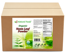 Neem Leaf Powder - Organic front and back label image in bulk