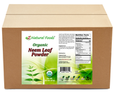 Neem Leaf Powder - Organic front and back label image in bulk