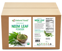 Neem Leaf Powder - Organic front and back label image in bulk