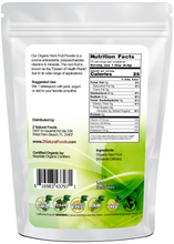 Noni Fruit Powder - Organic back of the bag image 1 lb 