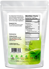 Noni Fruit Powder - Organic back of the bag image 1 lb 