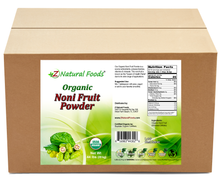 Noni Fruit Powder - Organic front and back label image in bulk