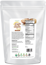 Photo of back of 5 lb bag of Oat Milk Powder (Chocolate) - Organic
