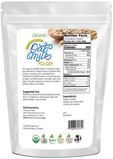 Image of back of 1 lb bag of Oat Milk Powder - Organic