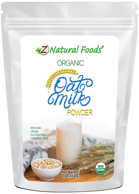 Image of front of 1 lb bag of Oat Milk Powder - Organic