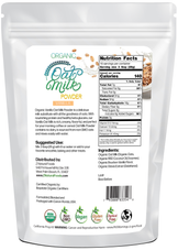 Image of back of 1 lb bag of Oat Milk Powder (Vanilla) - Organic