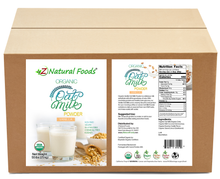 Front and back label image of Oat Milk Powder (Vanilla) - Organic in bulk