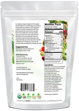Optimum 30 Chocolate Vegan Meal Replacement - Organic back of the bag image 1 lb
