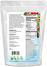 Optimum 30 Chocolate Whey Meal Replacement - Organic 1 lb back of the bag image