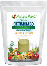 Optimum 30 Vanilla Vegan Meal Replacement - Organic front of the bag image 2.5 lb