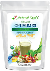 Optimum 30 Vanilla Whey Meal Replacement - Organic front of the bag image 2.5 lb