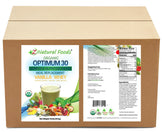 Optimum 30 Vanilla Whey Meal Replacement - Organic front and back label image in bulk