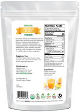 Photo of back of 1 lb bag of Orange Juice Powder - Organic