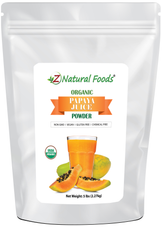 Photo of front of 5 lb bag of Papaya Juice Powder - Organic