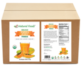 Photo of front and back label image of Papaya Juice Powder - Organic in bulk