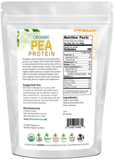 Pea Protein - Organic back of the bag image 1 lb 